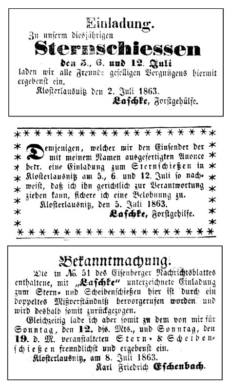 1863-07-05 Kl Belohnung